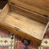 1930s English oak dressing table with beveled oval mirror