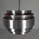 Vintage aluminum pendant lamp, Lakro Amstelveen, 1960s