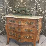 Louis XV style chest of drawers in marquetry