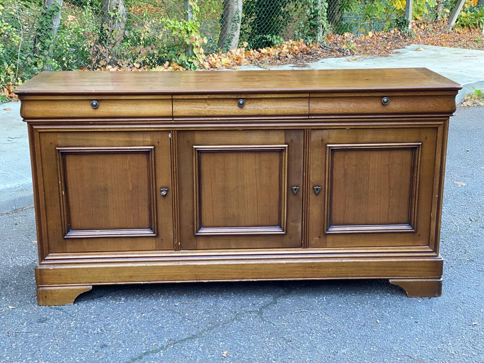 Louis Philippe style wooden sideboard from the 20th century, 190cm