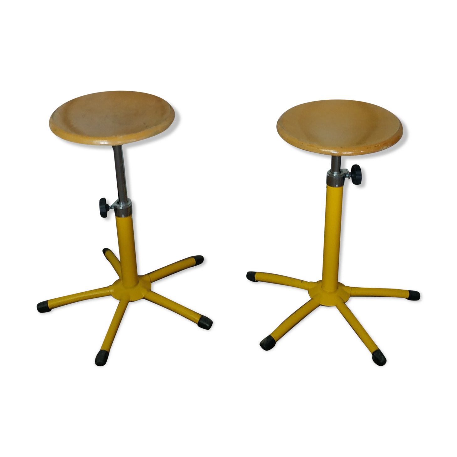 Set of two industrial stools
