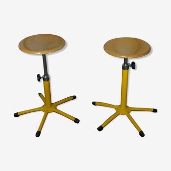 Set of two industrial stools