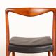 2 Danish chairs in teak and skai by Lyngfeldt Larsen 1960.