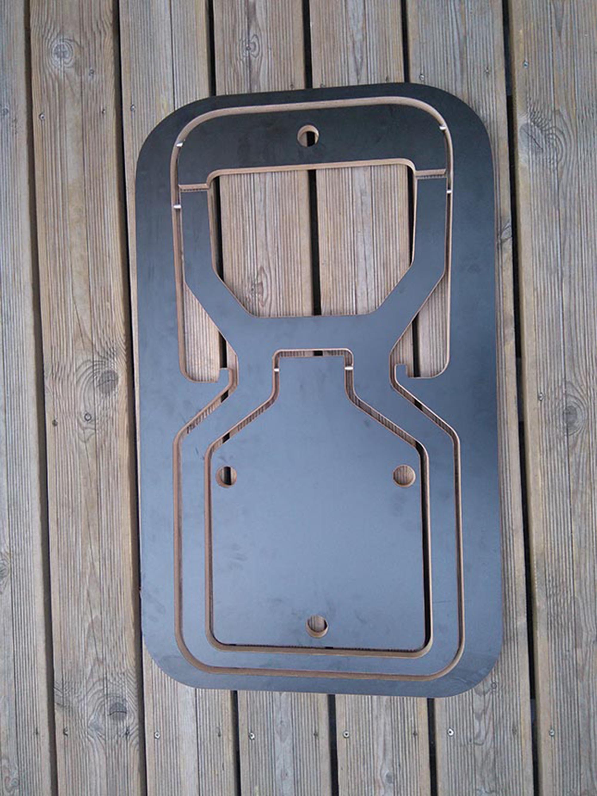 Black folding chair