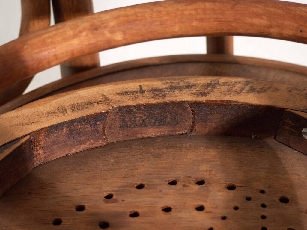 Antique bentwood Thonet chairs – Central Europe, circa 1930 #9 – Set of 2 pieces
