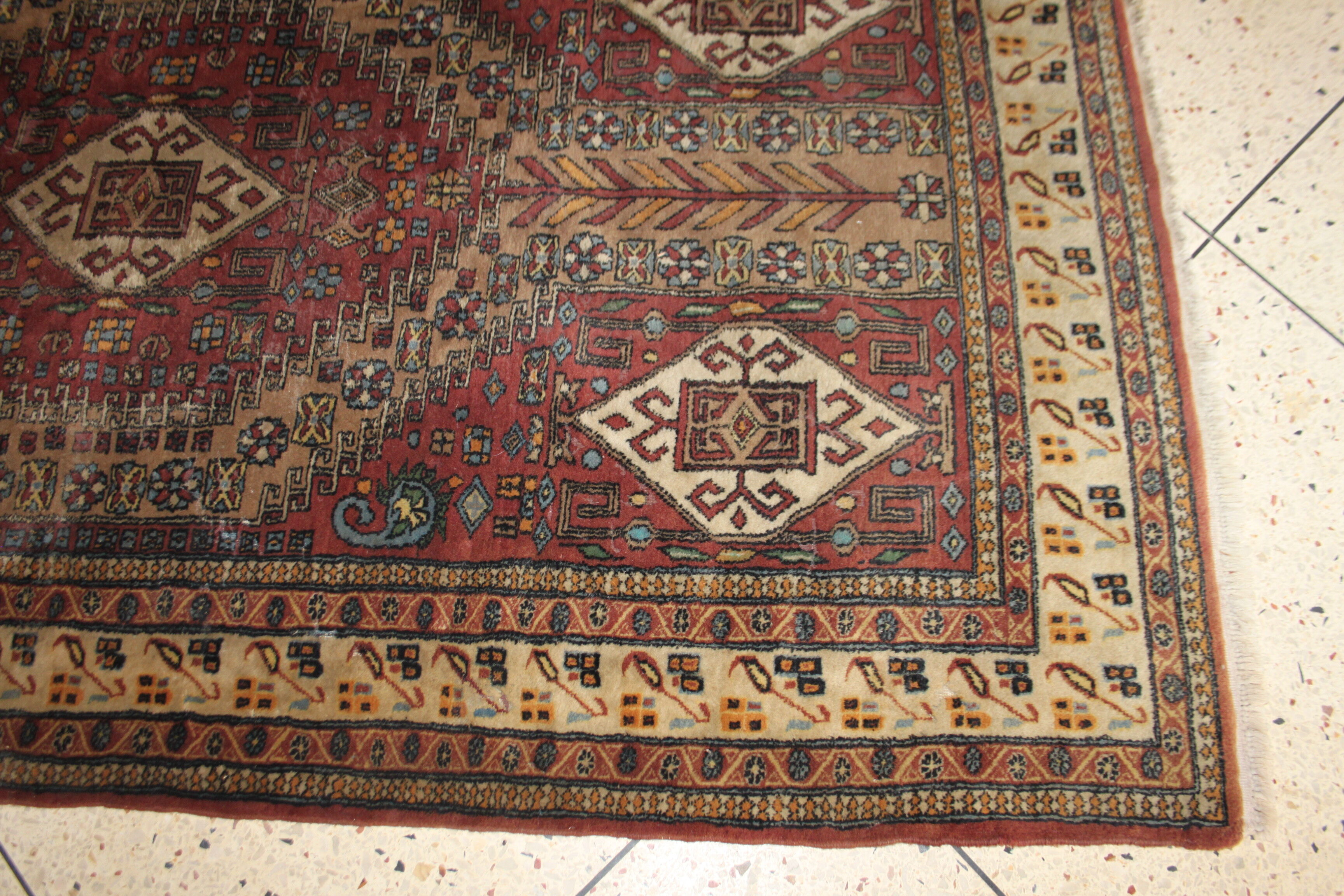 Ancien tapis oriental 200x122cm