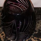 Bohemian crystal purple vase