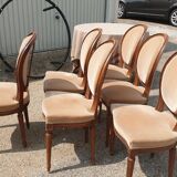 6 Louis XVI medallion chairs