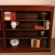 Large Open Mahogany Bookcase Of2.41 Meters Long—19th Century