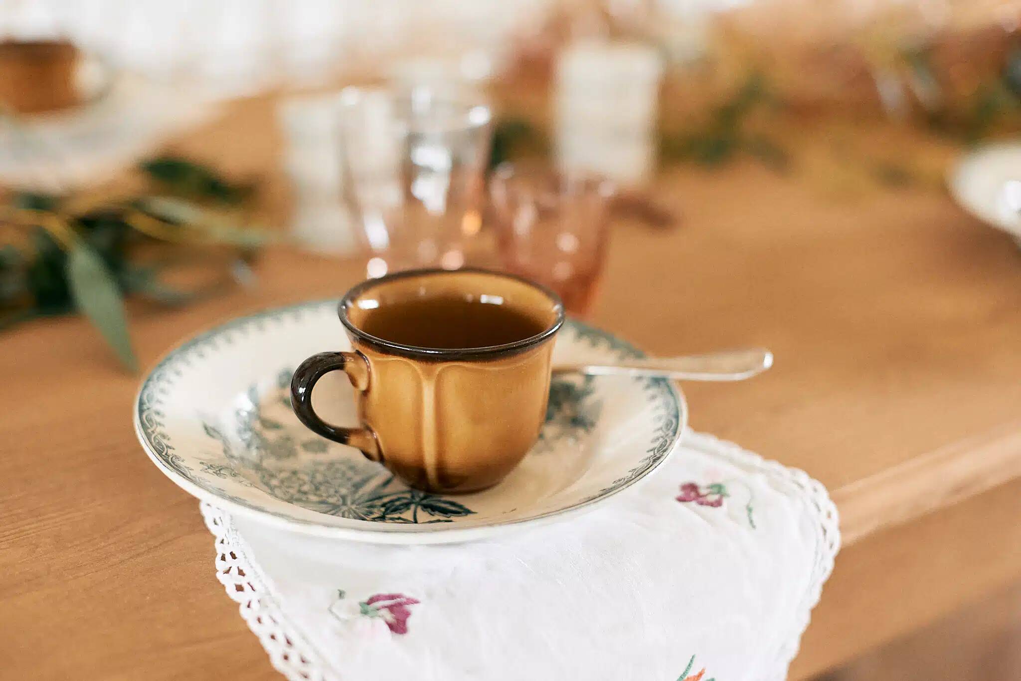 Set of 5 camel coffee cups "Arum"