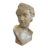 Bust of eros in glazed terracotta