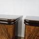 1940 Art Decò nightstands in walnut with door and shelf