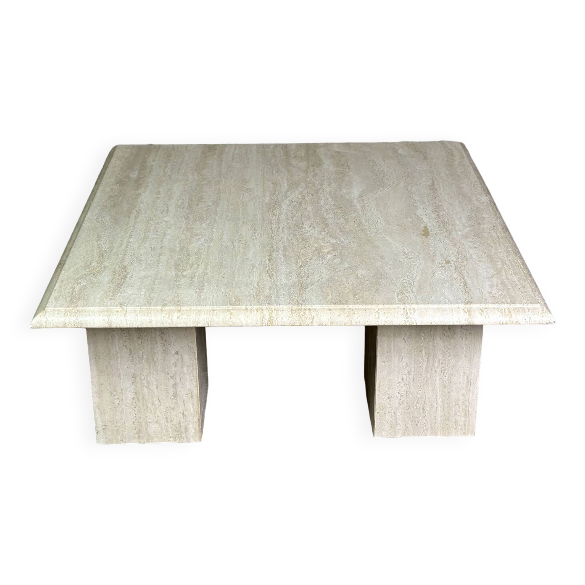 Vintage travertine coffee table 1980