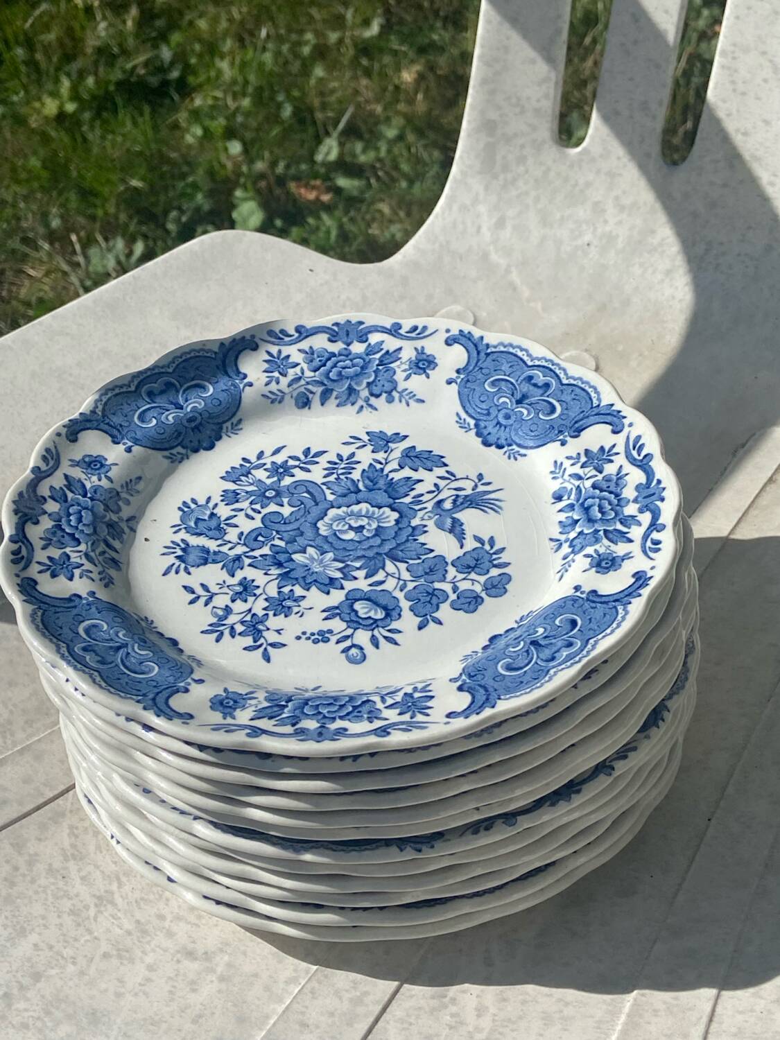 Ridgeway 12-piece dessert plate set – Windsor pattern – earthenware