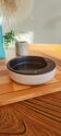 Vintage design ashtray in black and beige PVC Manade SAMP design Made
