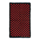 Tapis vintage en laine à carreaux rouges et noirs 3x6, 107x180 cm SK 70252