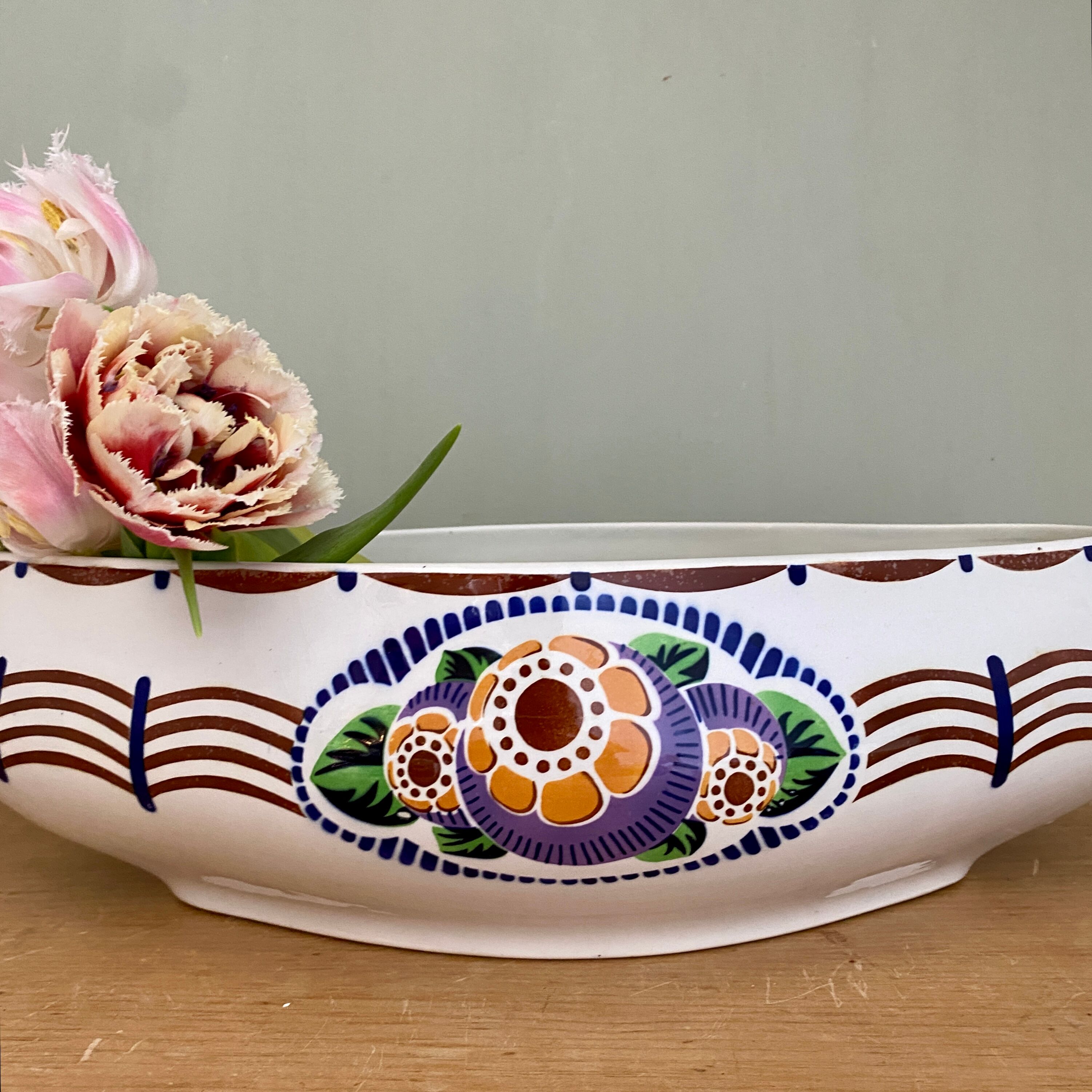 Vintage ceramic gardener sarreguemines