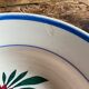 Iron earth plates Blue and pink floral pattern 10 pieces
