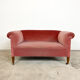 Vintage pink velvet two seater sofa