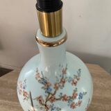 Signed lamp base in enameled porcelain