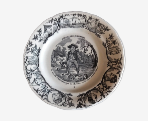 Assiette parlante à thème Choisy le Roi nouvelles questions n° 6