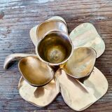 Brass clover candle holder