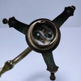 Gilt bronze wall light quality glass Holophane 1900