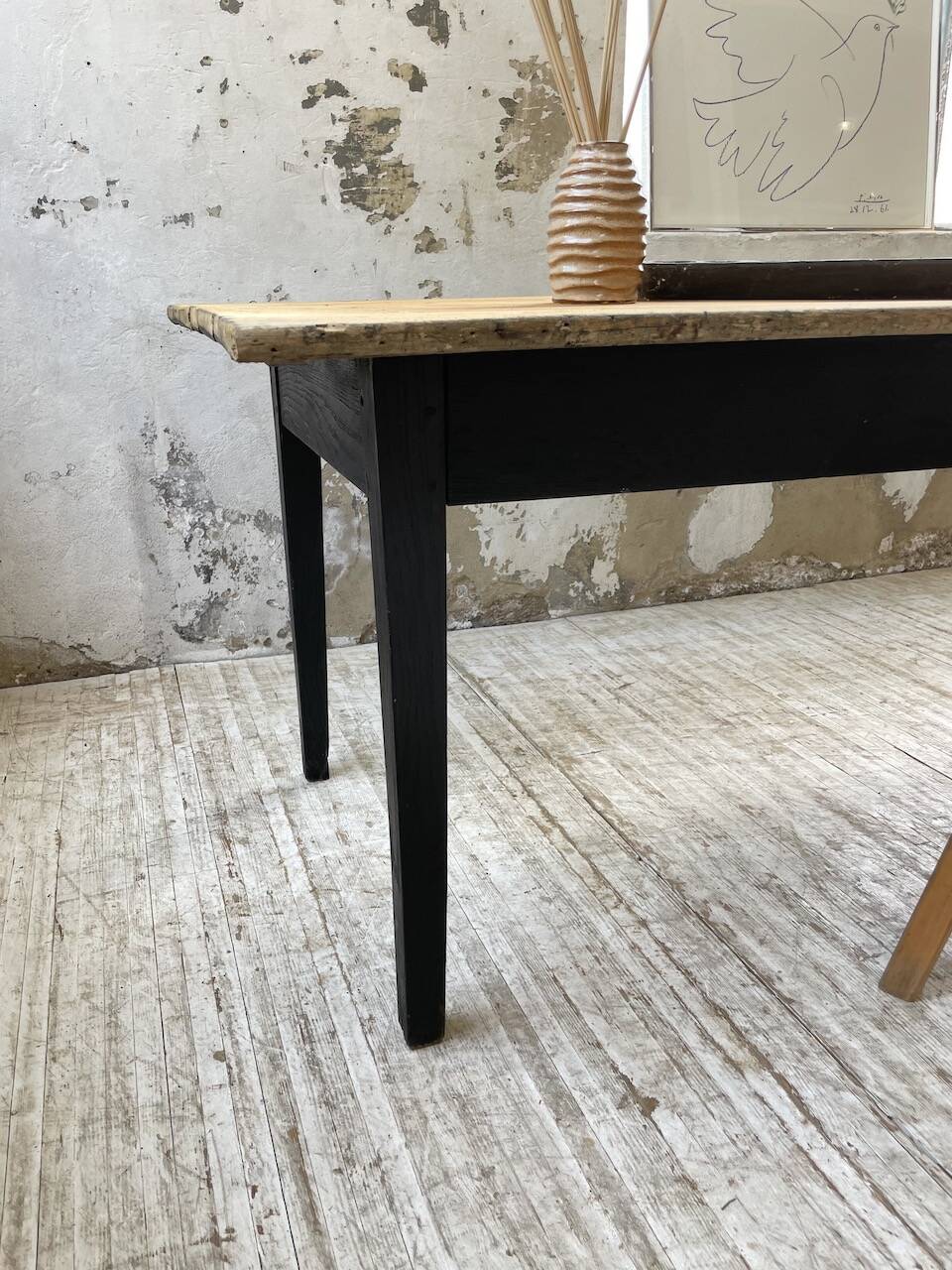 2m pine and oak farmhouse table