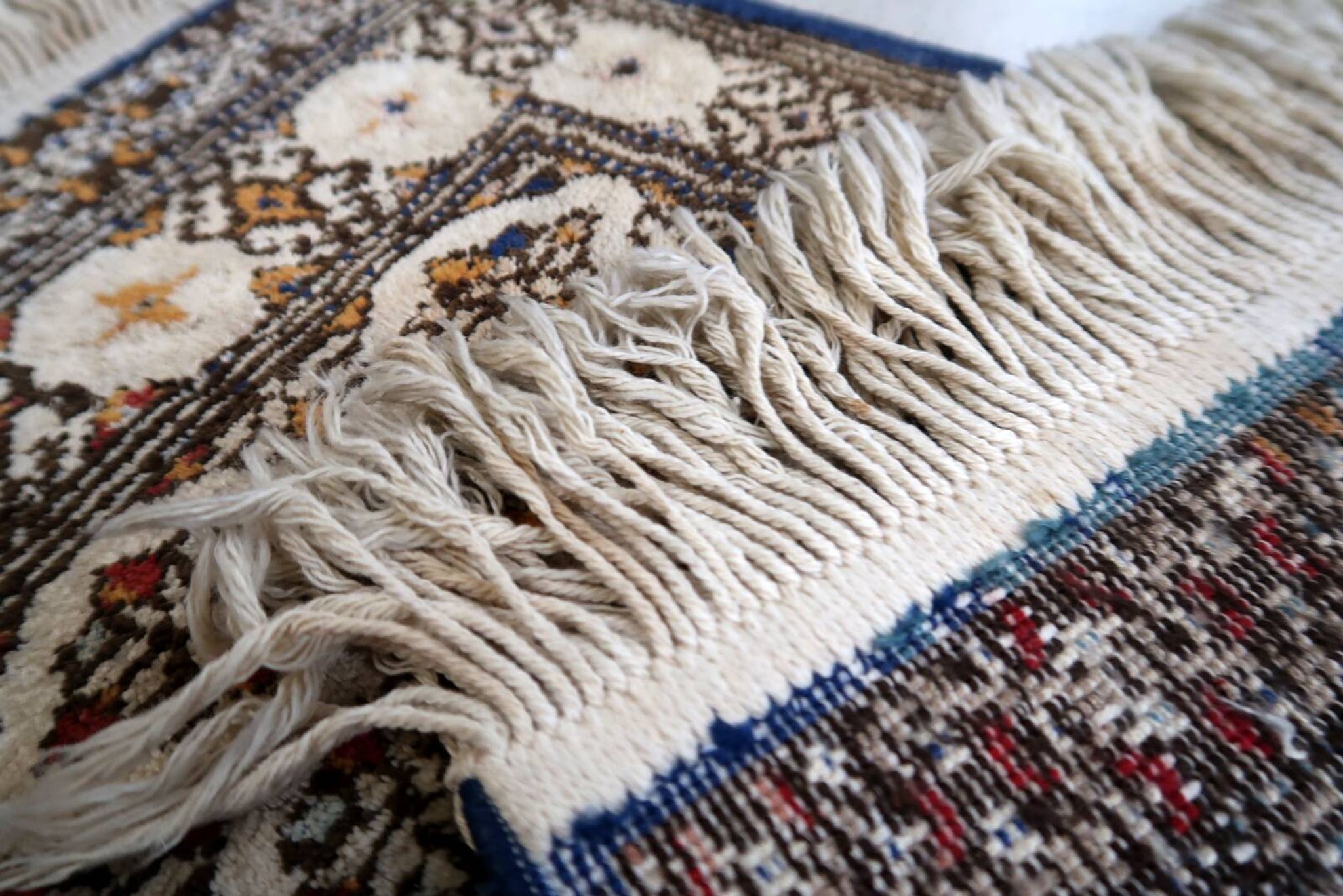 Tapis vintage en soie fait main Sivas 30cm x 66cm - 1C1011