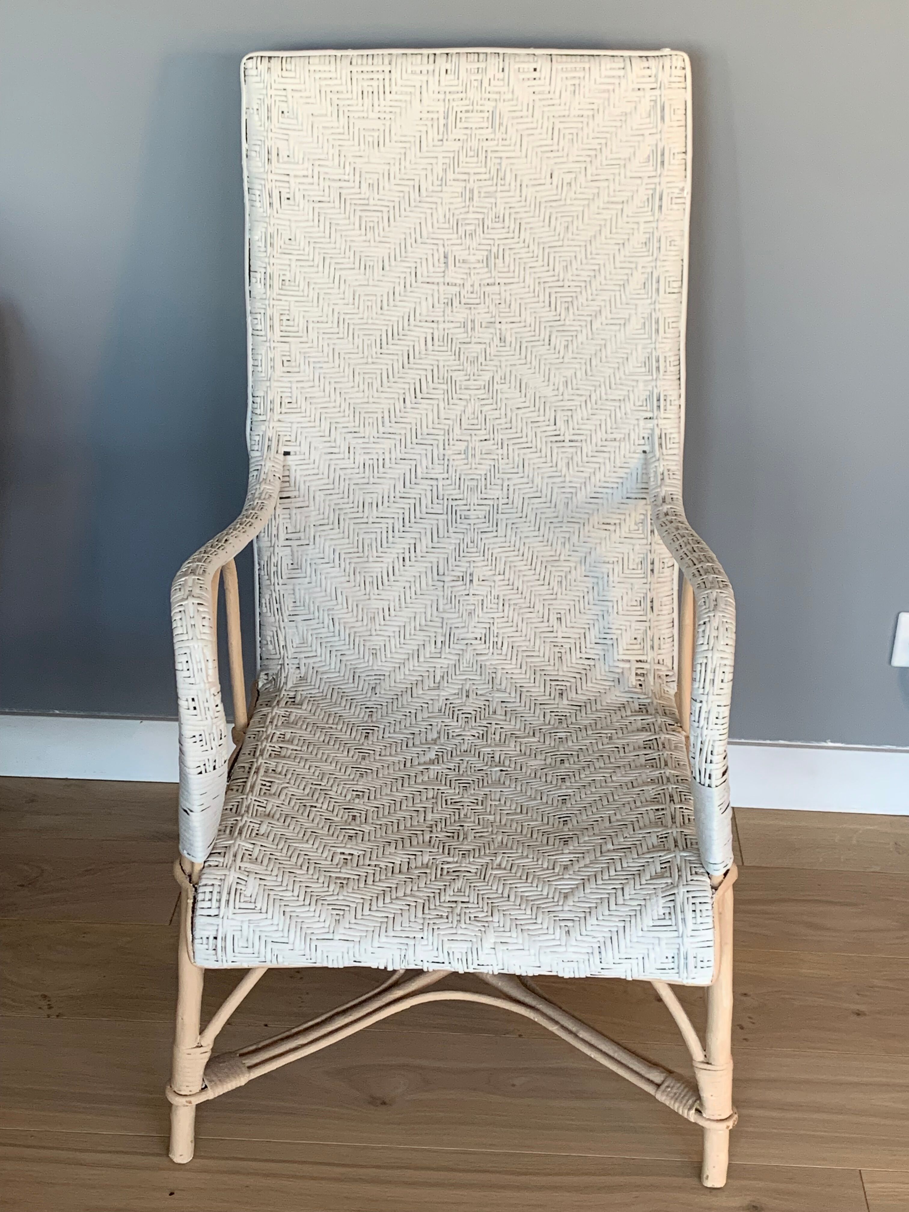 Fauteuil en osier années 40