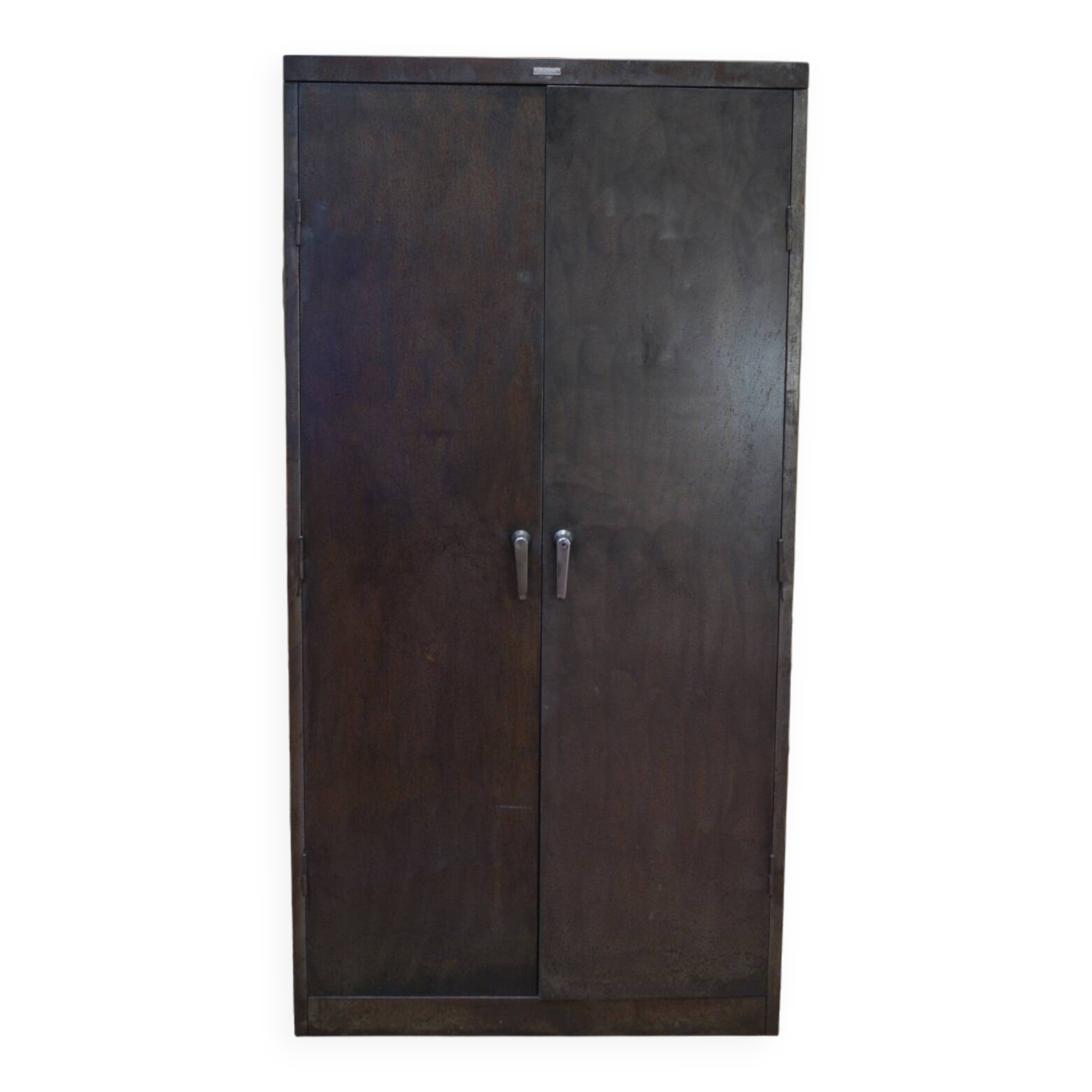 1960s 2-Door Industrial Metal Cabinet
