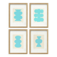 collection of 4 abstract paintings on paper signed Eawy