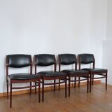 4 Scandinavian chairs skaï black