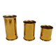 3 beautiful candle holders in 24 carat gold plating.  From Danish Altecco.