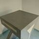 Pedestal / High side table in polished concrete – Unique artisan piece.