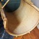Porte revues panier bûches rotin osier vintage