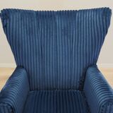 Navy blue armchair, Scandinavian design, production: Denmark