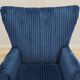 Fauteuil en tissu bleu marine, Danemark