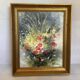 Tableau bouquet de fleurs huile sur toile signée
