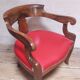 Fauteuil de bureau en noyer massif XIX°