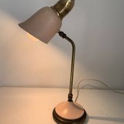Lampe style cocotte rose et dorée, 1950