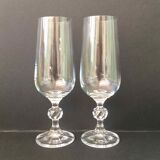 10 crystal champagne flutes
