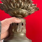 Chandelier Old Art Deco Ceiling Lamp Vintage Lamp Opaline circa 1930