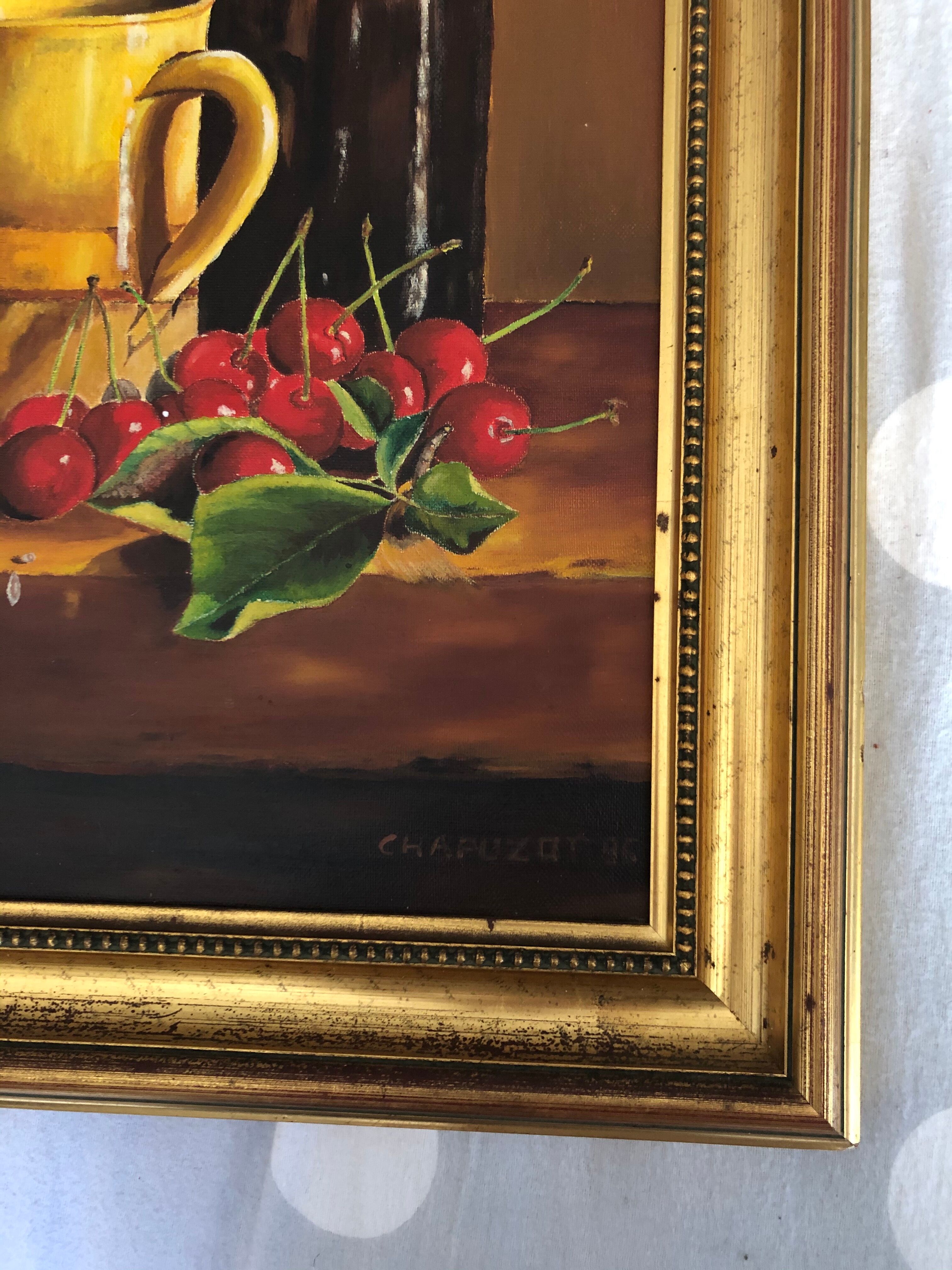 Oil on canvas still life chapuzot 96