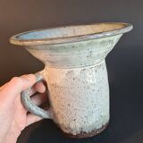 Pot à coupe creuse en Grès émaillé signée