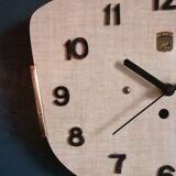 Vintage formica silent wall clock "MC Beige"