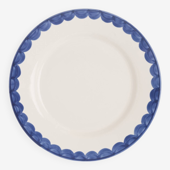 Lot de 2 assiettes plates bleu
