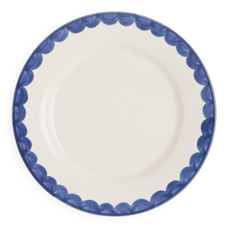 Lot de 2 assiettes plates bleu