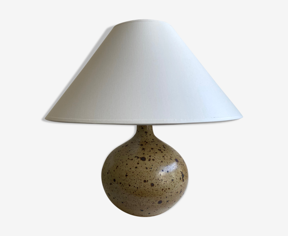 Lampe vintage en grès pyrité