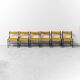 Set 6 chaises tissu jaune bois 1960s vintage modernisme